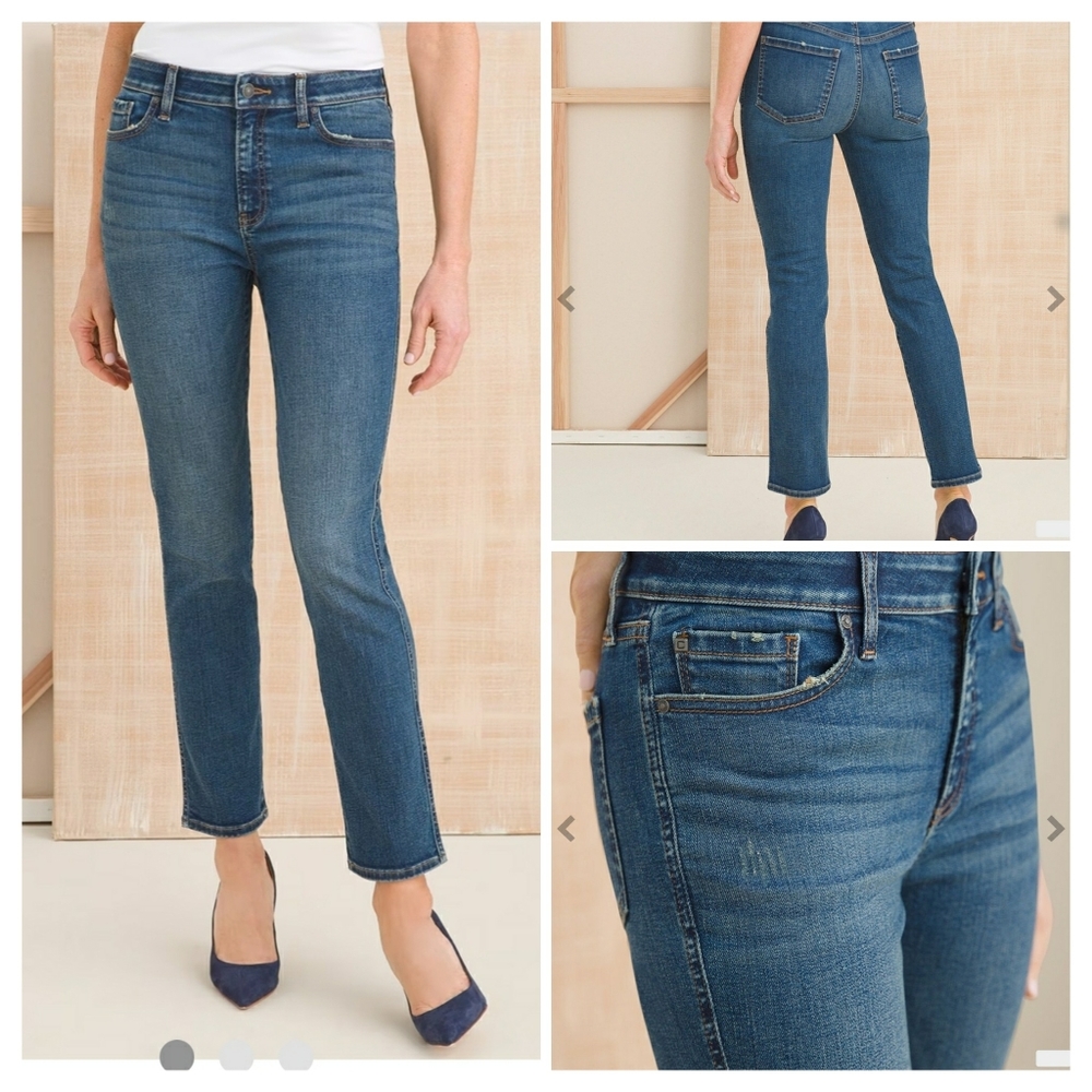 NWT Chicos DefineMe Denim Straight Leg Ankle Jeans sz 3 (16R)
